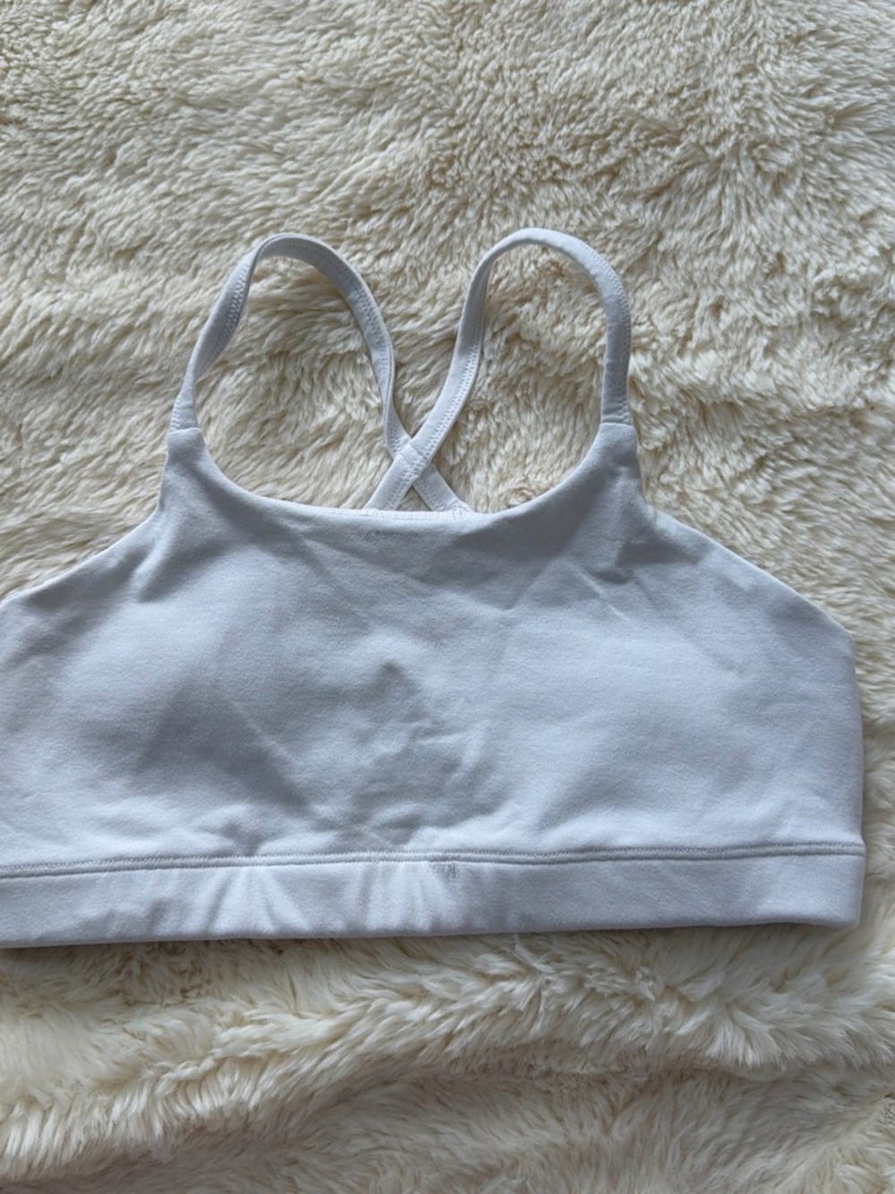Athleta White Crisscross Back Sports Bra